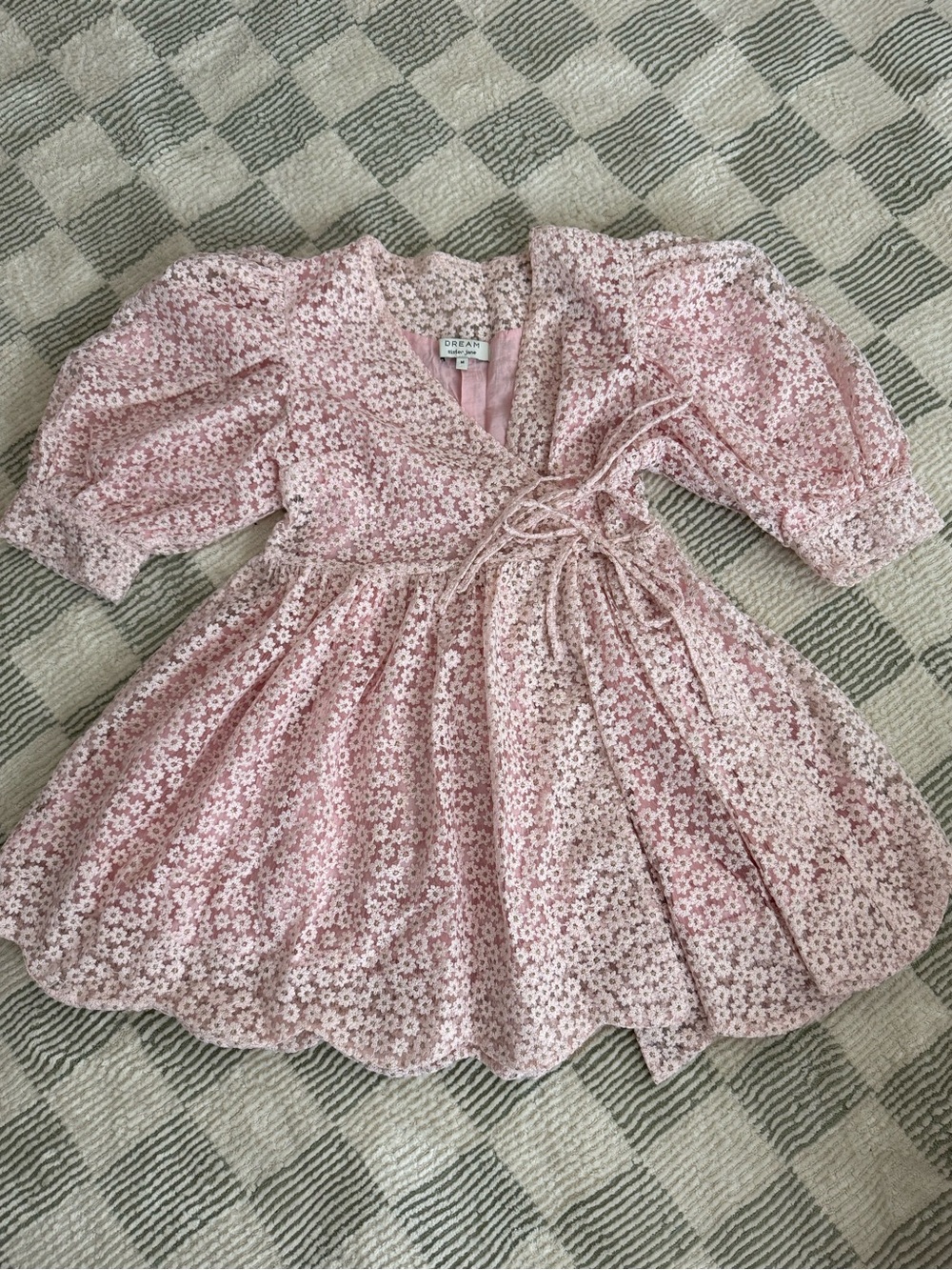 Sister Jane Pink Floral Wrap Dress for Girls